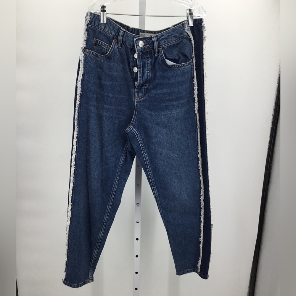 - Topshop Moto Hayden Side Panel Boyfriend Jeans Size 28 W